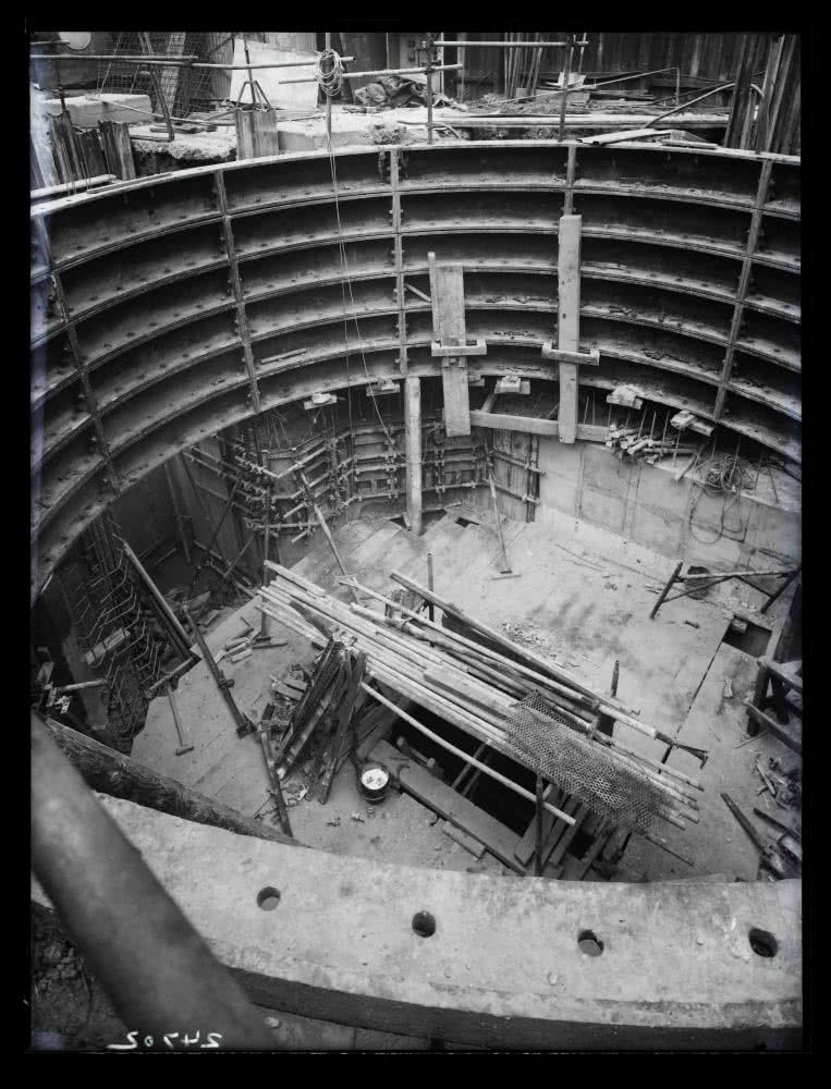 Construction of shaft 6 at George Street